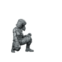 Shanice Morgan Bluefire 1 Miniature Cyberpunk Operative Heroine Miniature 360 Spin 01