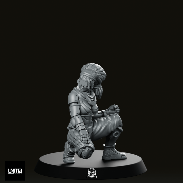Shanice Morgan Bluefire 1 Miniatuur Cyberpunk Agent Held