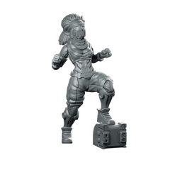 Shanice Morgan Bluefire 2 Miniature Cyberpunk Leader Operative Miniature 360 Spin 01