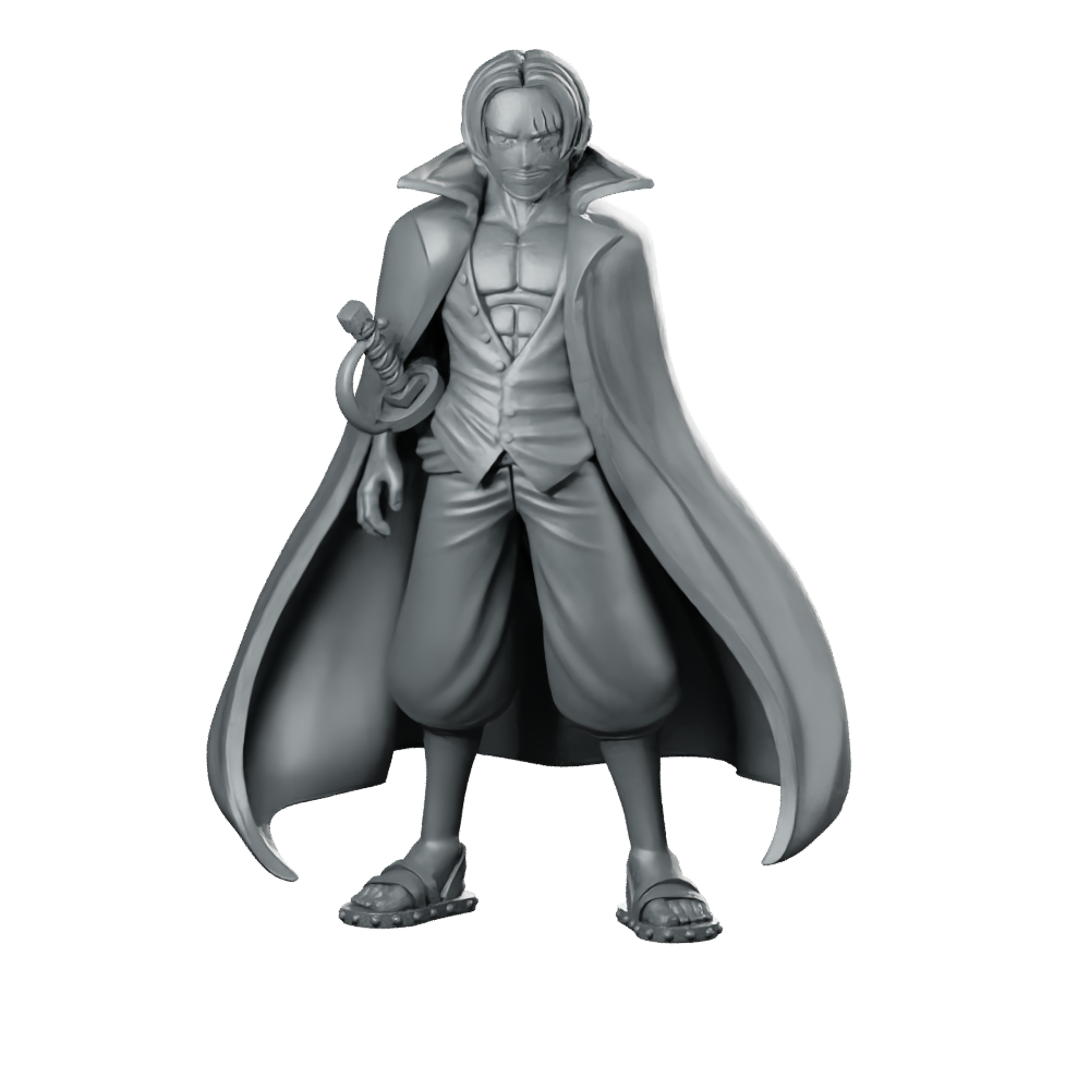 Shanks Miniature Scarred Swordsman Captain Miniature 360 Spin 01