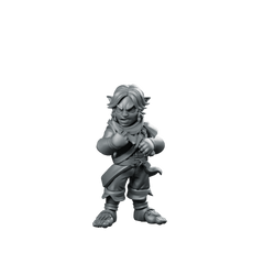 Sharpening His Dagger Miniature Stealthy Halfling Rogue - CastNPlay - We Print Miniatures