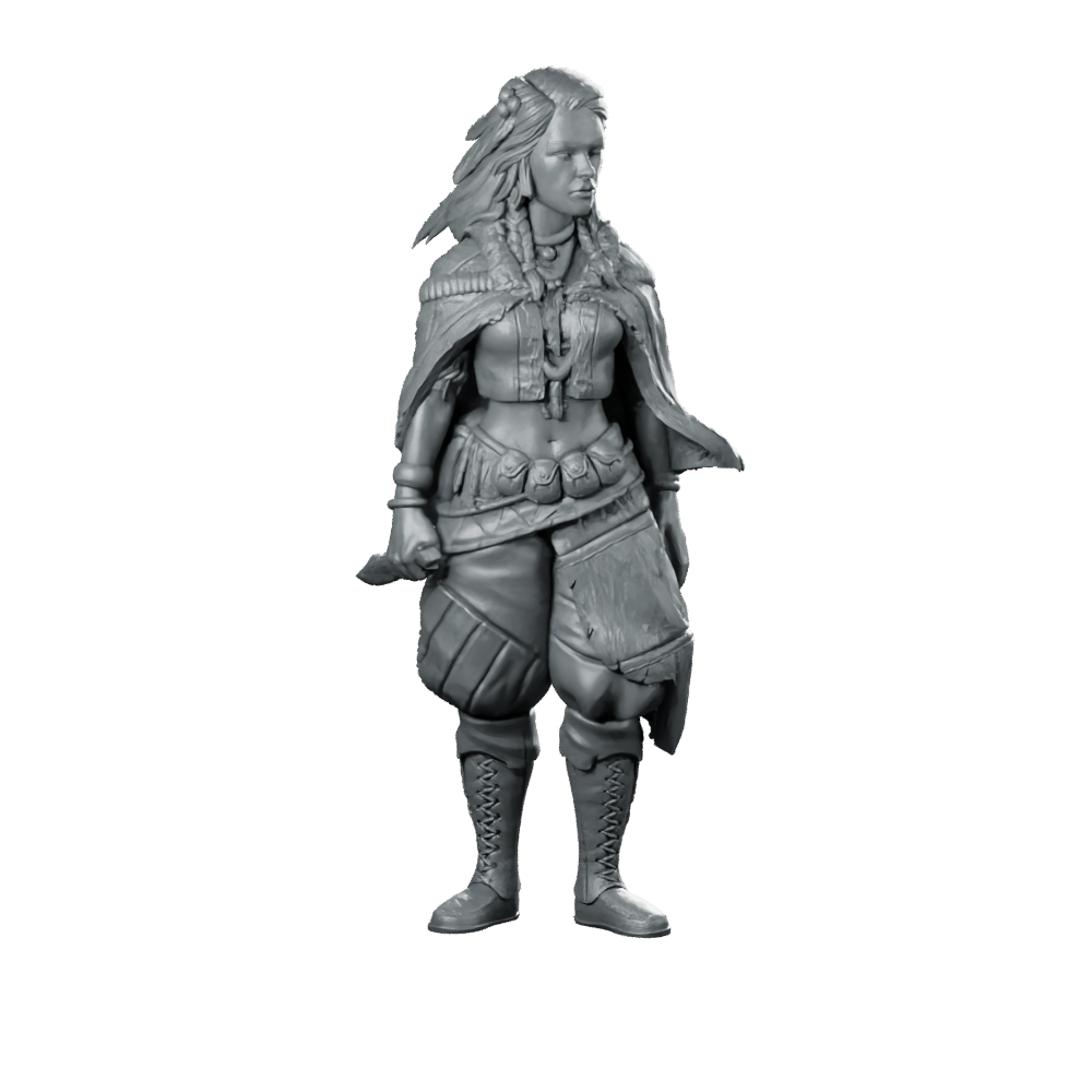 Shawnee Miniature Huntress Ranger Bust - RN Estudio - We Print Miniatures