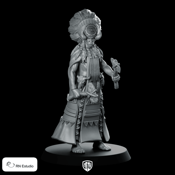 Shawnee Native American Indian Miniature Warrior Resin Tabletop - Vae Victis - We Print Miniatures