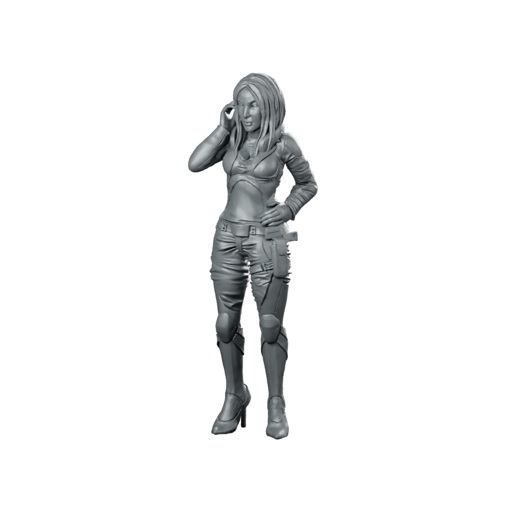 Shayla Ali Citizen Cyberpunk Future War Miniature Resin Miniature 360 Spin 01