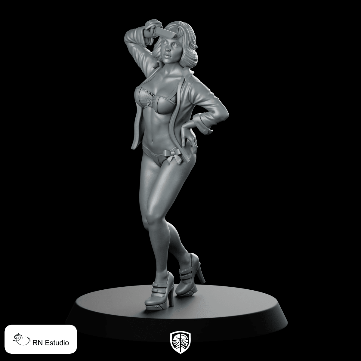 Shellie Sin City Miniature Cyberpunk Femme Fatale - RN Estudio - We Print Miniatures