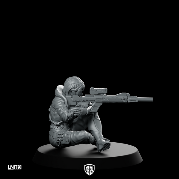 Shelta Nomads B Cyberpunk Miniature Female Sniper