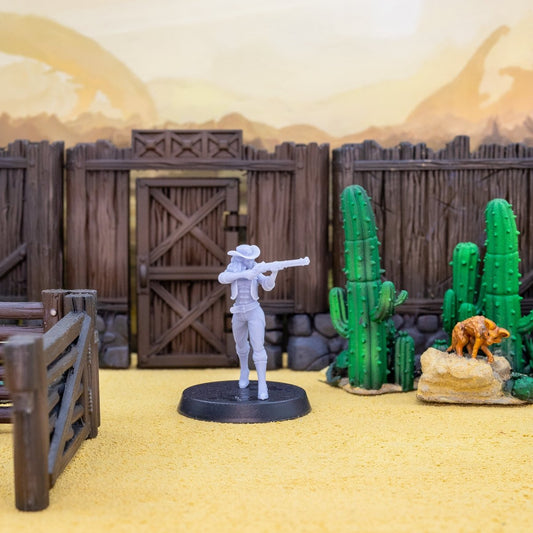 Sheriff Vienna B Cowgirl on foot Miniature -CastNPlay - We Print Miniatures