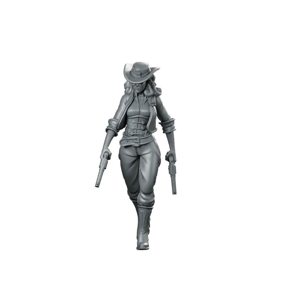 Sheriff Vienna D Western Miniature Female Gunslinger Miniature 360 Spin 01
