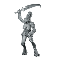 Shewolf 1 Miniature Female Demon Warrior Miniature 360 Spin 01