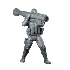 Shiba V1 Miniature Sci Fi Heavy Trooper Miniature 360 Spin 01