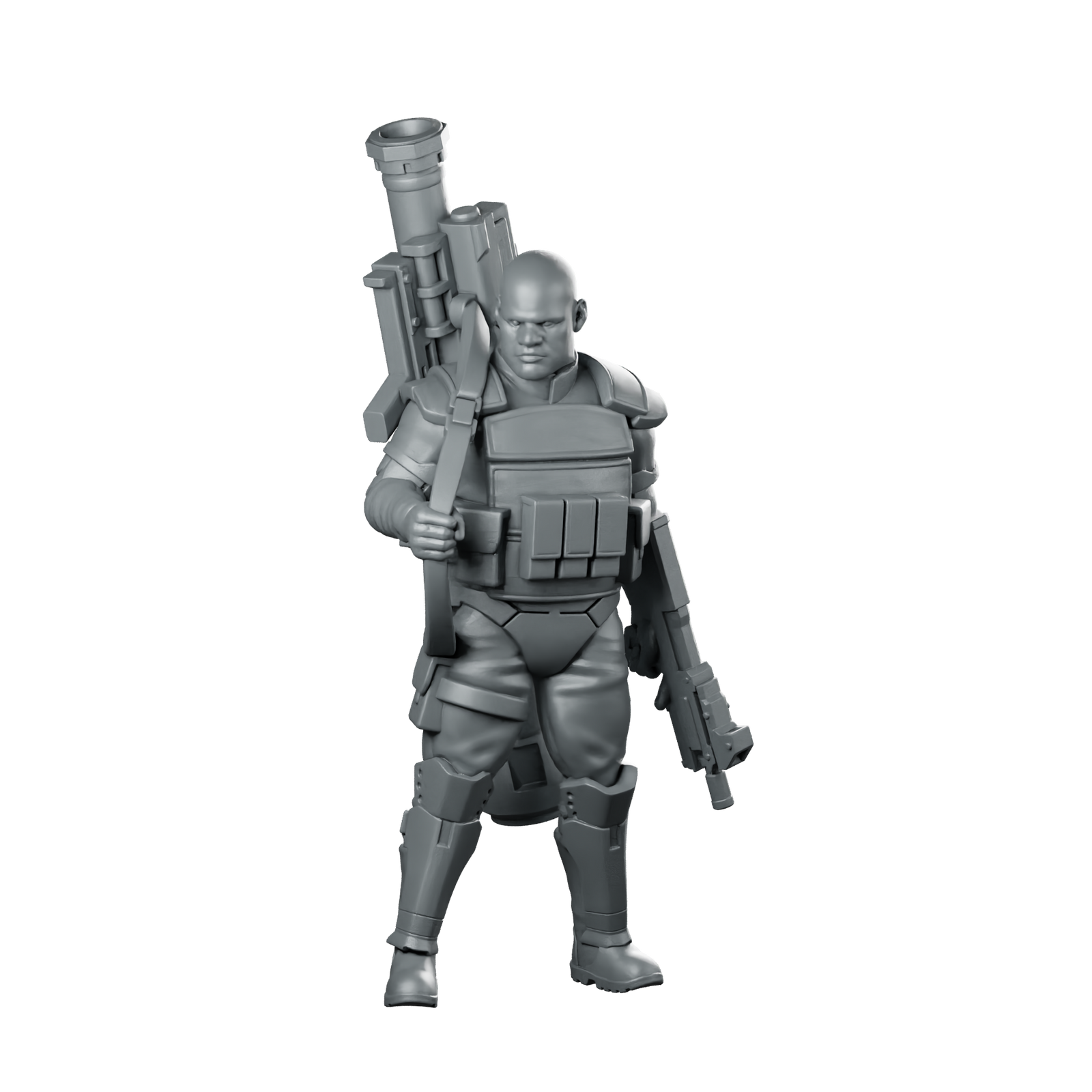 Shiba V2 Miniature Heavy Weapons Soldier Resin Miniature 360 Spin 01