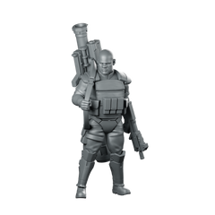 Shiba V2 Miniature Heavy Weapons Soldier Resin Miniature 360 Spin 01