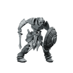 Shield And Sword Skeleton Miniature Skeletal Gladiator Miniature 360 Spin 01