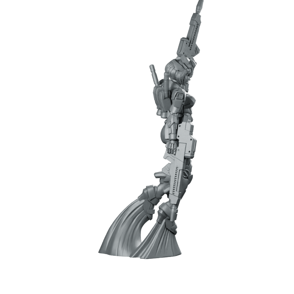 Shining Battle Asura Mecha Riflewoman - Papsikels Miniatures - We Print Miniatures