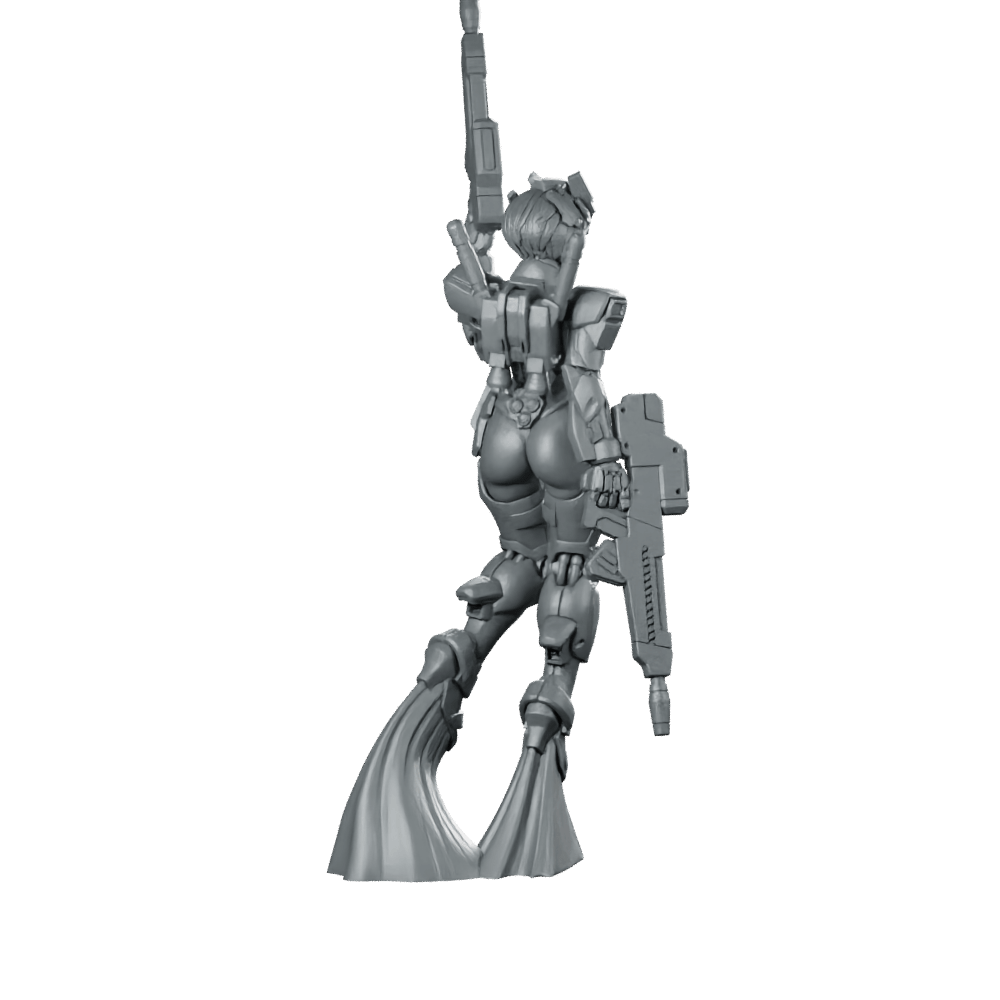 Shining Battle Asura Mecha Riflewoman - Papsikels Miniatures - We Print Miniatures