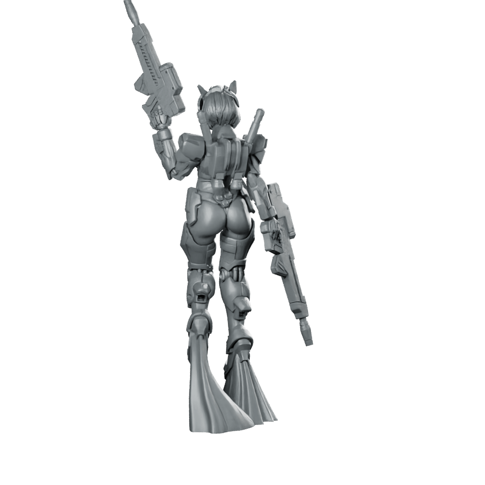 Shining Battle Asura Mecha Riflewoman - Papsikels Miniatures - We Print Miniatures