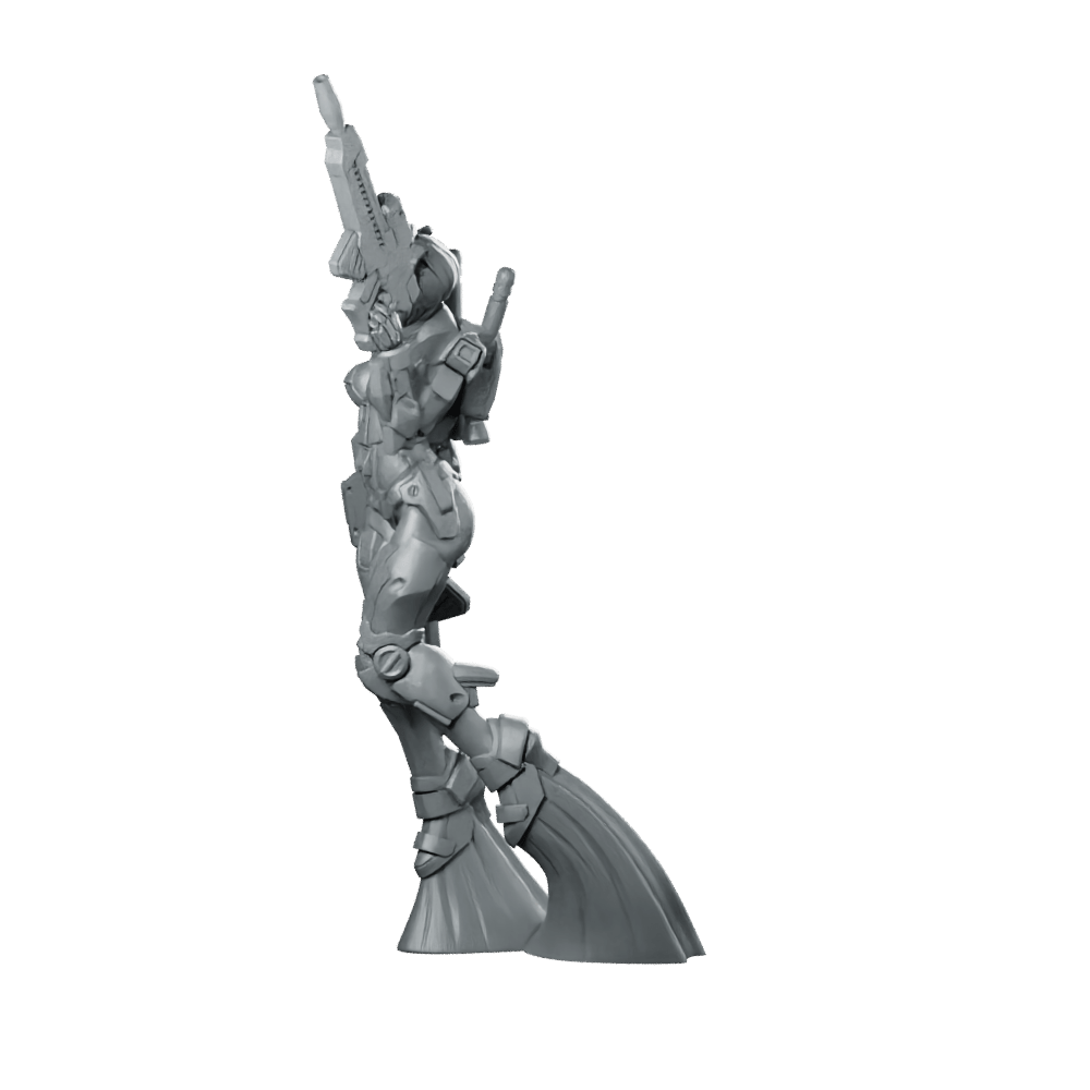 Shining Battle Asura Mecha Riflewoman - Papsikels Miniatures - We Print Miniatures