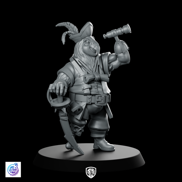 Scheepskapitein Vogelvolk Miniatuur Piratenjager Kapitein