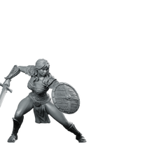 Shirah Miniature Warrior Shieldmaiden Swordswoman Miniature 360 Spin 01