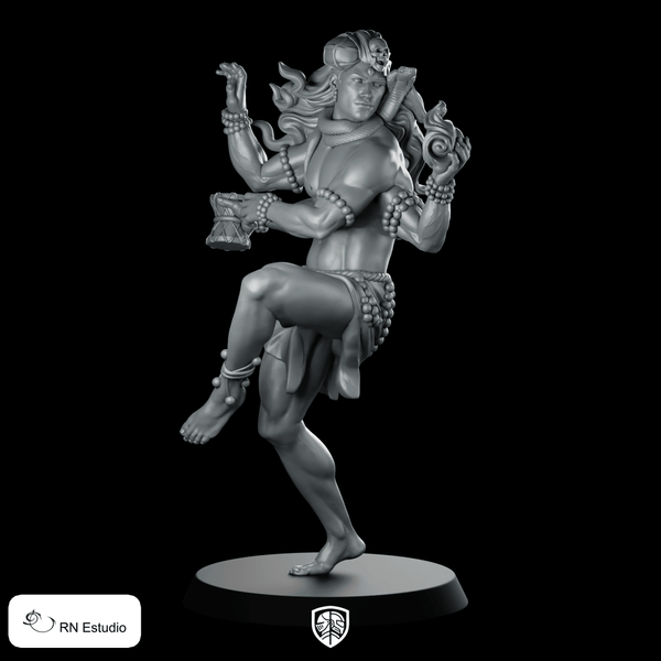 Shiva Miniature Dynamic Dancer Bard Hero Resin - RN Estudio - We Print Miniatures