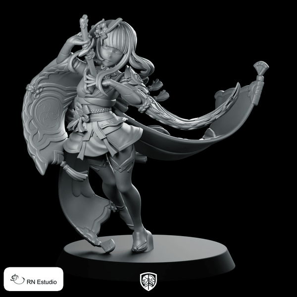 Shogun Miniature Dynamic Samurai Warrior Hero Figure - RN Estudio - We Print Miniatures