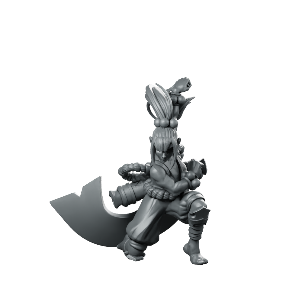 Silentclaw Jolt Miniature Fantasy Female Monk Assassin Miniature 360 Spin 01