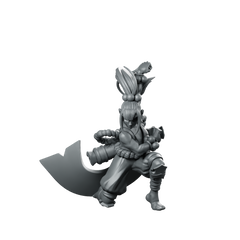 Silentclaw Jolt Miniature Fantasy Female Monk Assassin Miniature 360 Spin 01