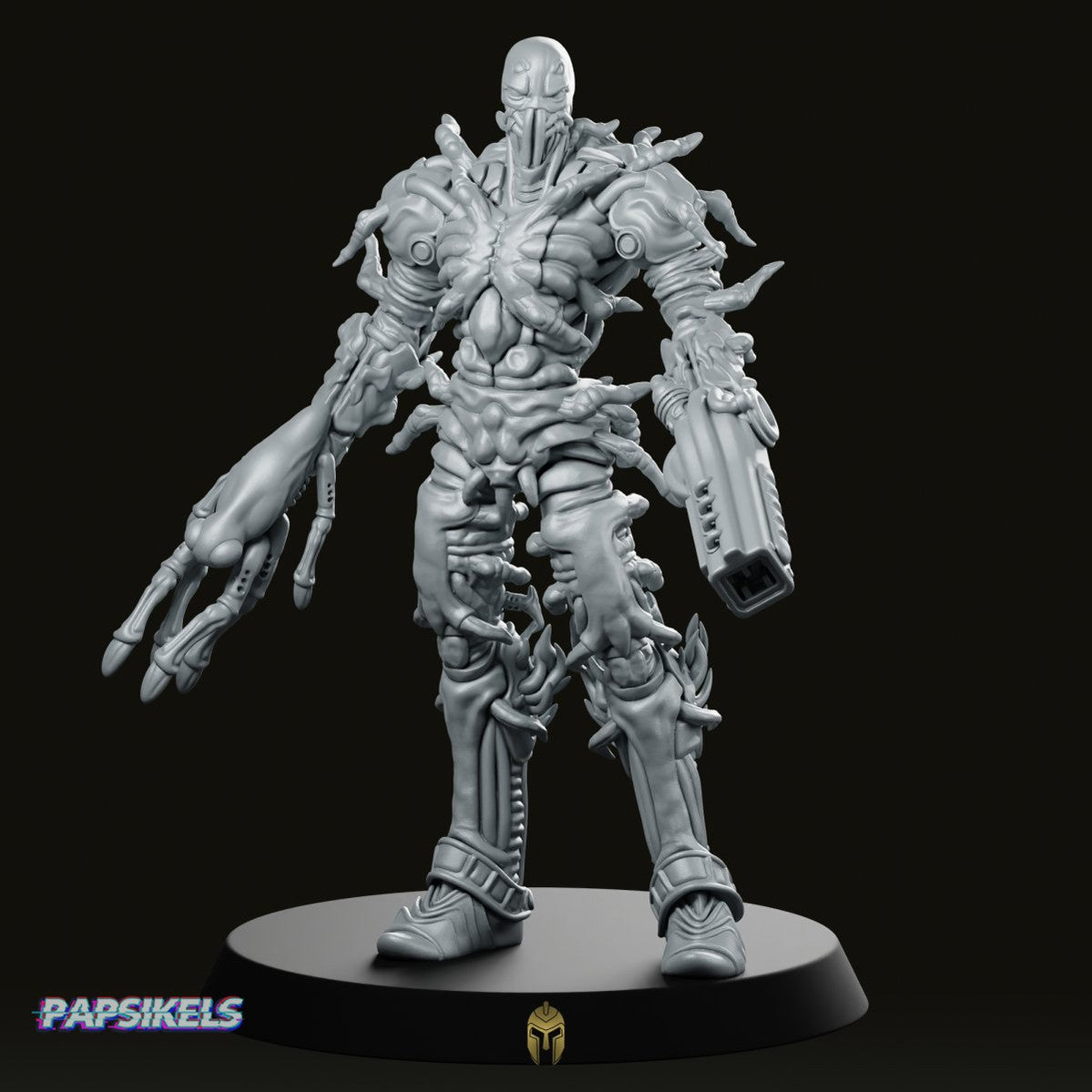 Silicon Cyborg Creature Blon Miniature - Papsikels Miniatures - We Print Miniatures