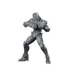 Silicon Cyborg Trooper 1 Miniature Sci - Fi Resin - Papsikels Miniatures - We Print Miniatures