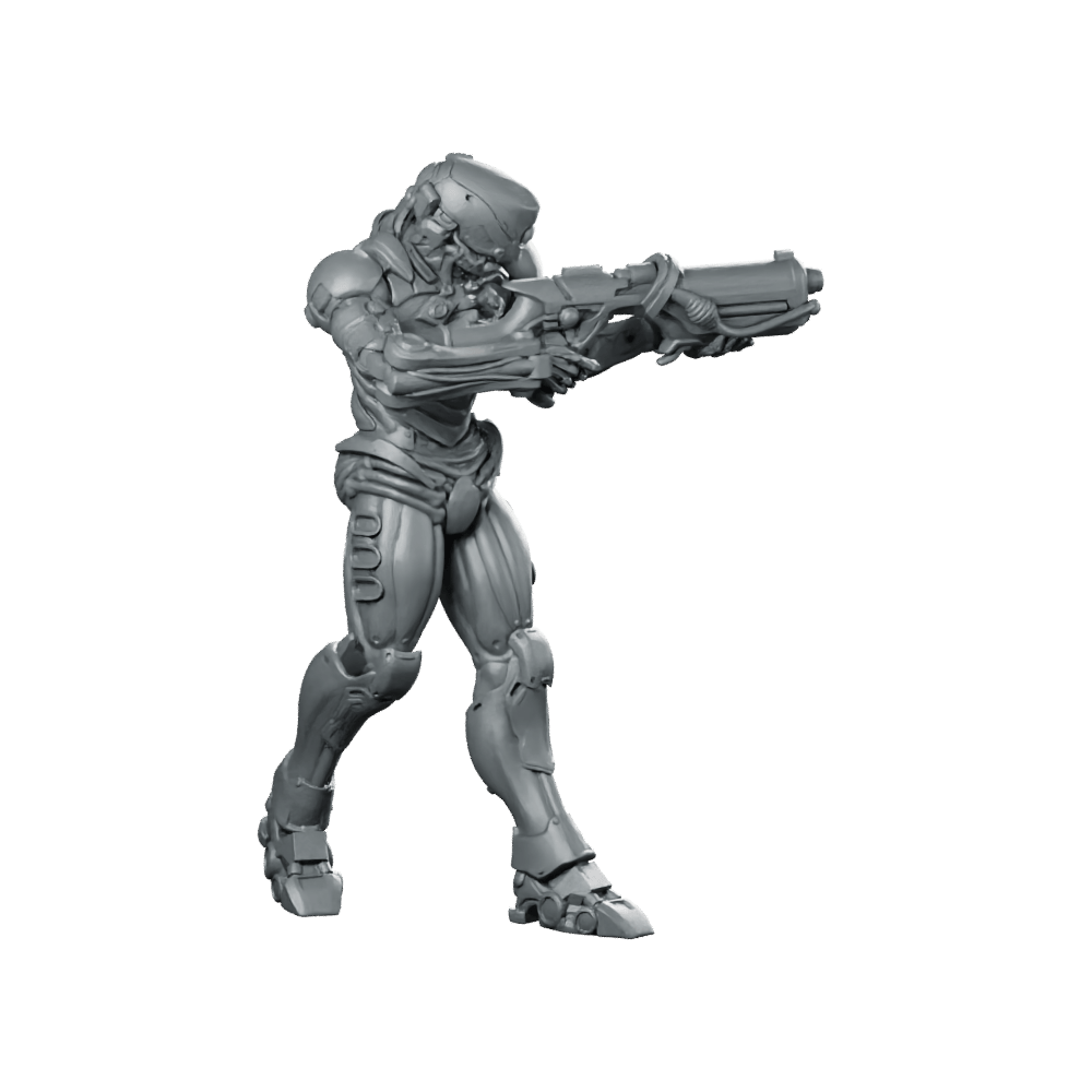 Silicon Cyborg Trooper 1 Miniature Sci - Fi Resin - Papsikels Miniatures - We Print Miniatures