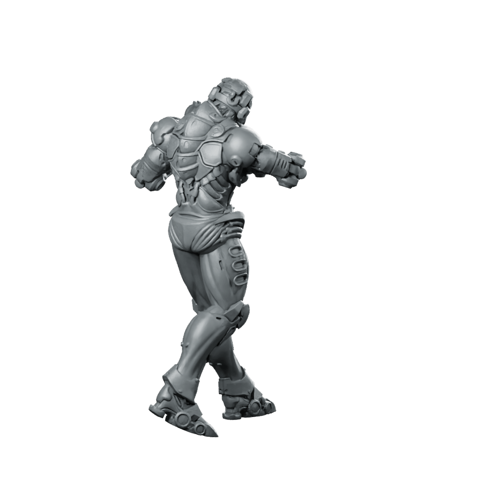 Silicon Cyborg Trooper 1 Miniature Sci - Fi Resin - Papsikels Miniatures - We Print Miniatures