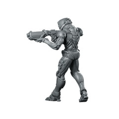 Silicon Cyborg Trooper 1 Miniature Sci - Fi Resin - Papsikels Miniatures - We Print Miniatures