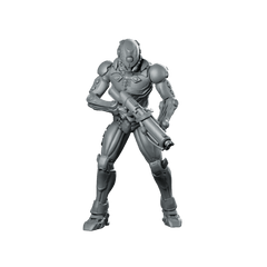 Silicon Cyborg Trooper 3 Miniature Sci - Fi Soldier - Papsikels Miniatures - We Print Miniatures