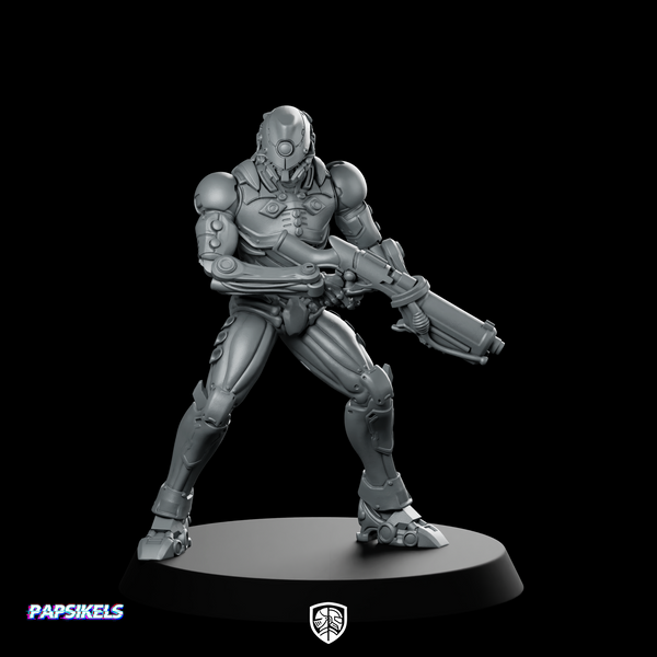 Silicon Cyborg Trooper 4 Miniature Sci-Fi Resin