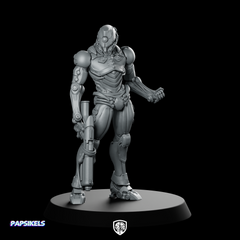 Silicon Cyborg Trooper 5 Miniature Armored Sci-Fi Soldier