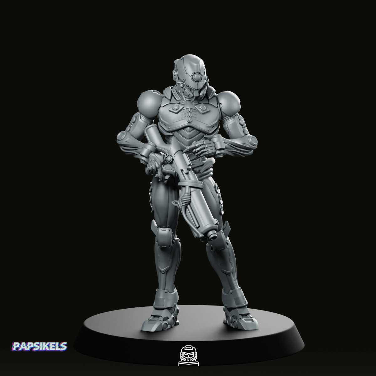 Silicon Cyborg Trooper 6 Miniature - Papsikels Miniatures - We Print Miniatures