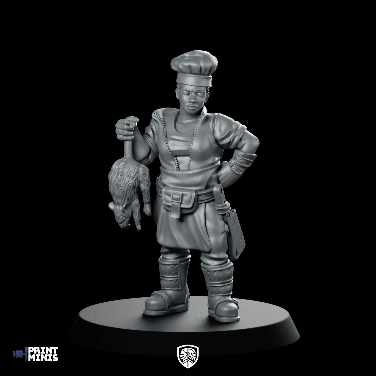 Simone Griller Miniature Sci - Fi Chef Rat NPC - PrintMinis - We Print Miniatures