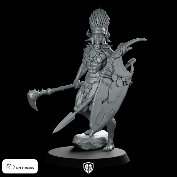 Sipho Nkosi Myan Miniature Aztec Warrior Hero