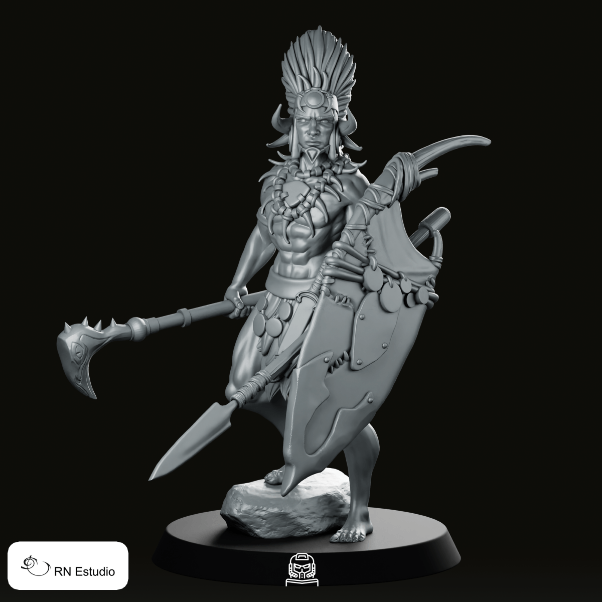 Sipho Nkosi Myan Miniature - RN Estudio - We Print Miniatures