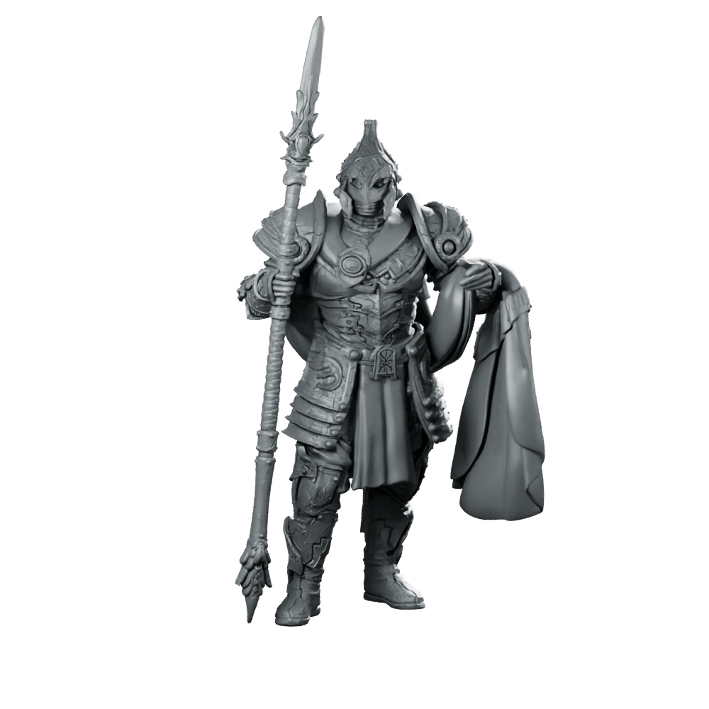 Sir Aglovale Alt Miniature Armoured Knight Halberd - Haito - We Print Miniatures