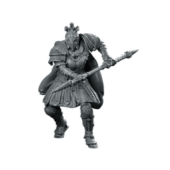 Sir Gareth Miniature Armoured Veteran Knight Staff - Haito - We Print Miniatures