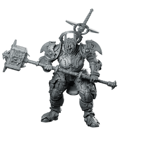 Sir Gawin 32Mm Miniature Chaos Knight Maul Miniature 360 Spin 01
