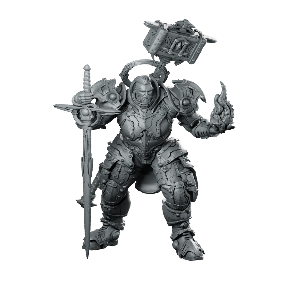 Sir Gingalain 32Mm Miniature Armoured Battlemage Paladin Miniature 360 Spin 01