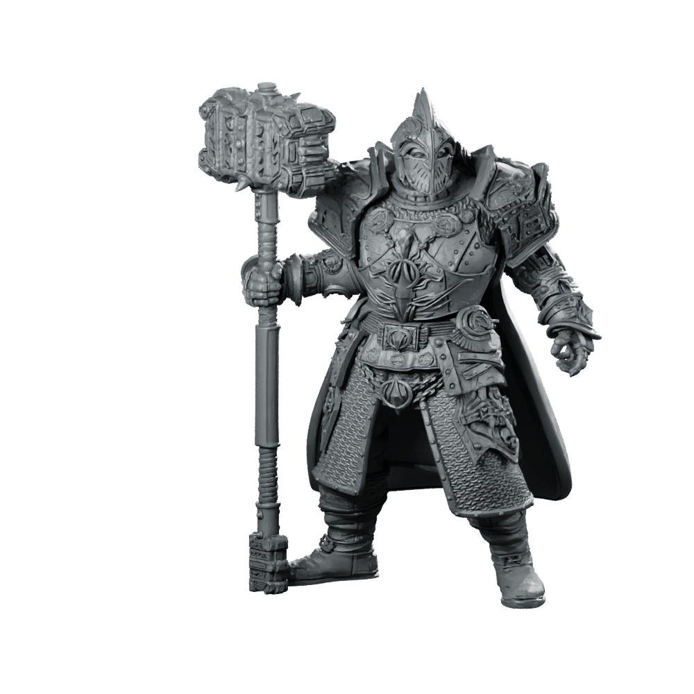 Sir Kay Miniature Armored Knight Warhammer Paladin - Haito - We Print Miniatures