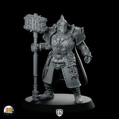 Sir Kay Miniature Armored Knight Warhammer Paladin - Haito - We Print Miniatures