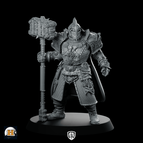 Sir Kay Miniature Armored Knight Warhammer Paladin - Haito - We Print Miniatures
