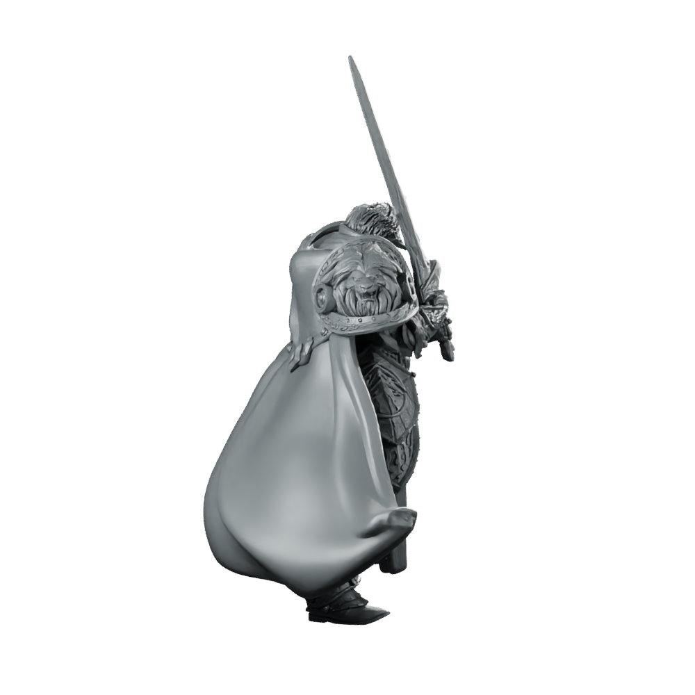 Sir Lancelot Lion Helmet 32Mm Lion Paladin Miniature 360 Spin 04