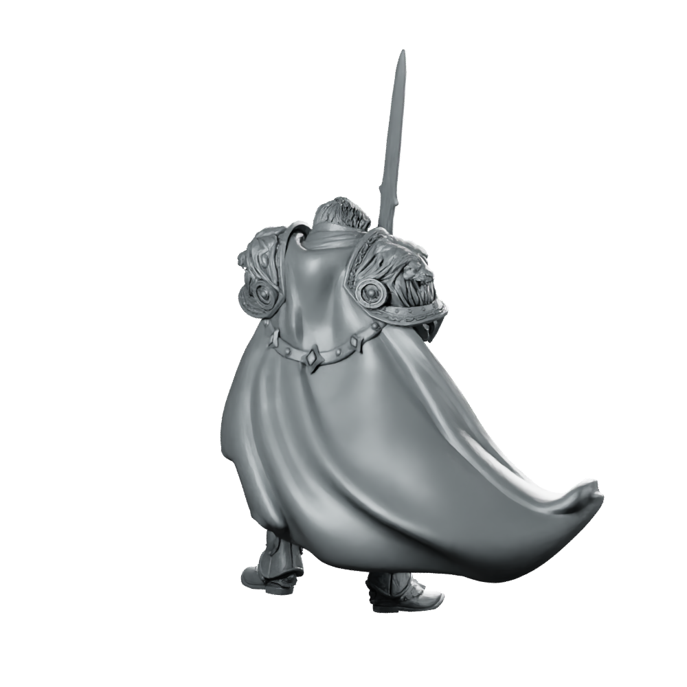 Sir Lancelot Lion Helmet 32Mm Lion Paladin Miniature 360 Spin 05