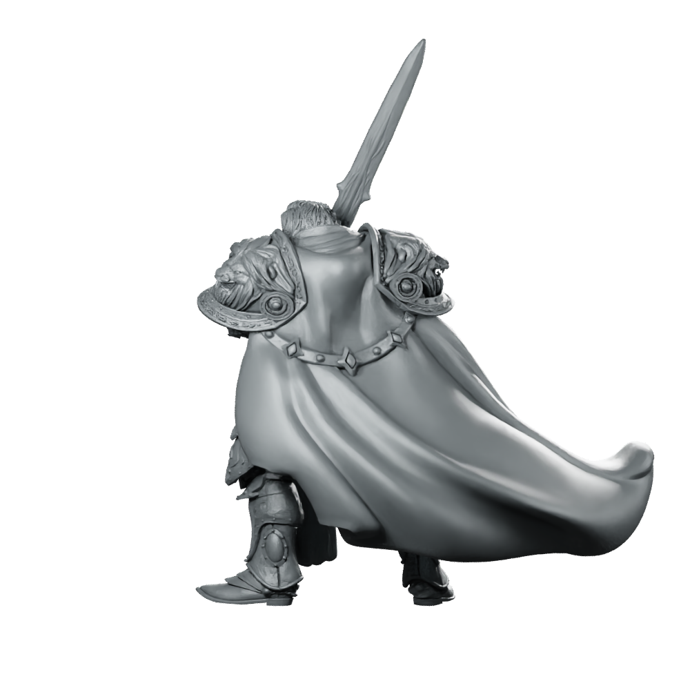 Sir Lancelot Lion Helmet 32Mm Lion Paladin Miniature 360 Spin 06