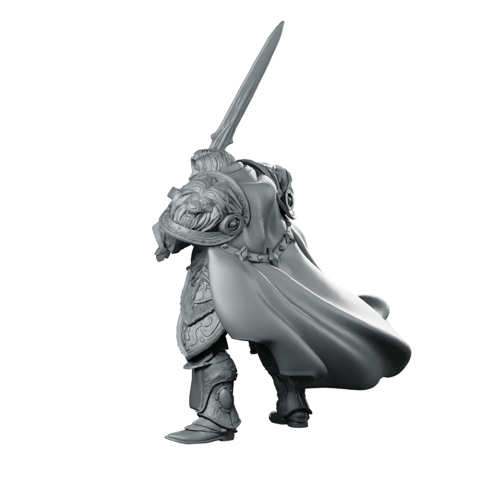 Sir Lancelot Lion Helmet 32Mm Lion Paladin Miniature 360 Spin 07